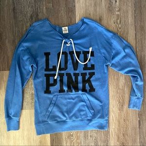 Jersey VICTORIAS SECRET PINK Lace Up Sweater